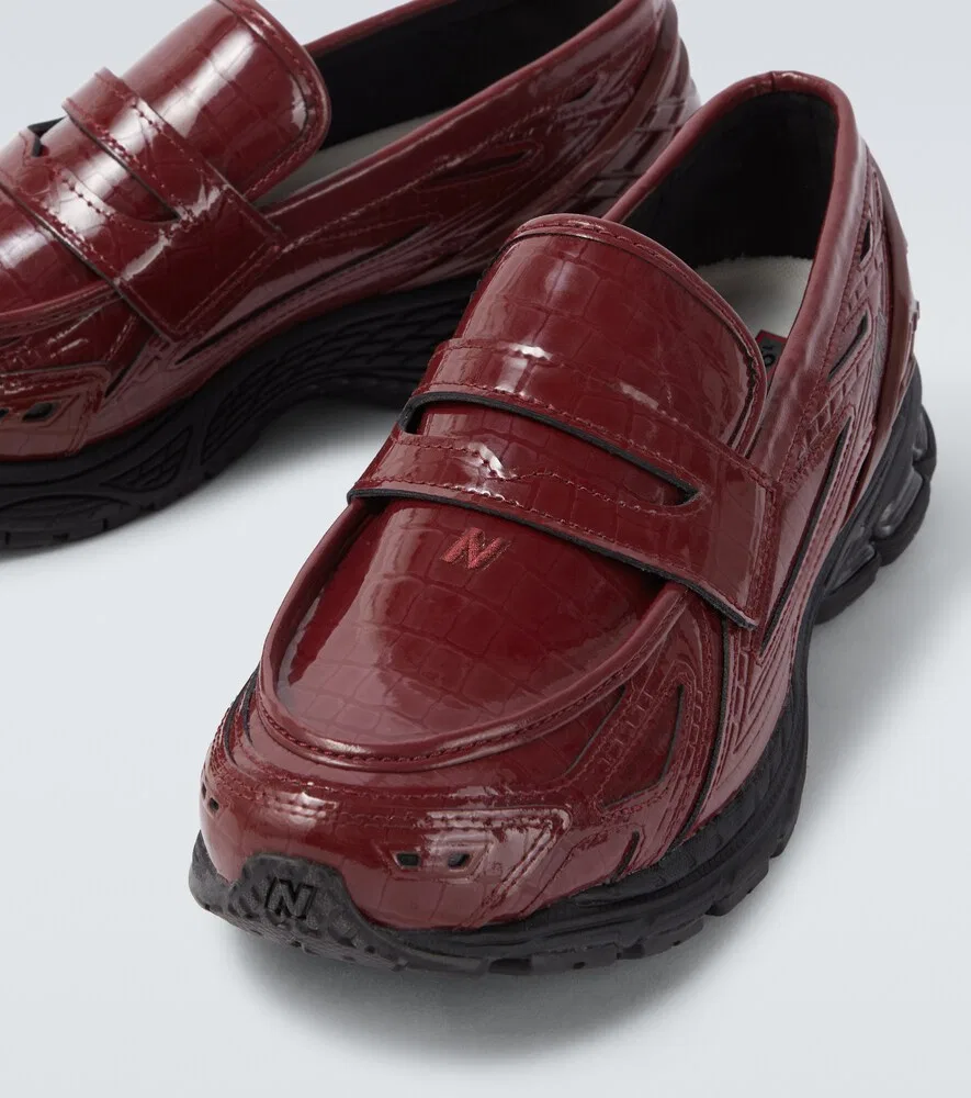 Лоферы из лакированной кожи 1906L New Balance, бургунди — фото 3