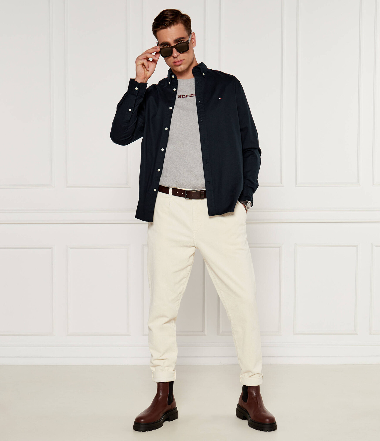 Рубашка Tommy Hilfiger Regular Fit, темно-синий — фото 2