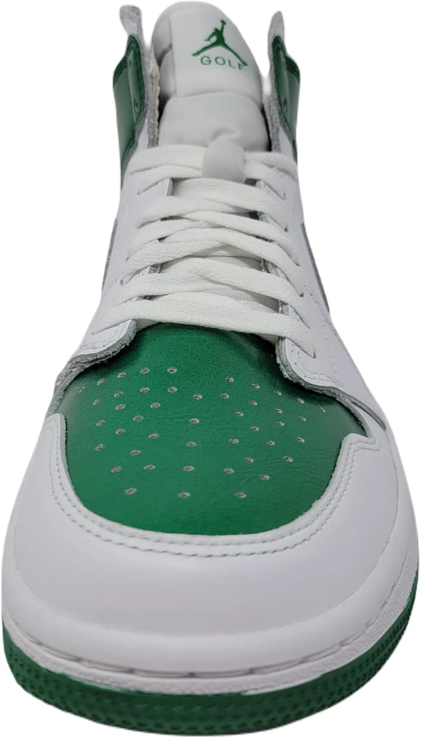 Мужские гольф-кроссовки Nike Air Jordan 1 High, белый/зеленый — фото 4
