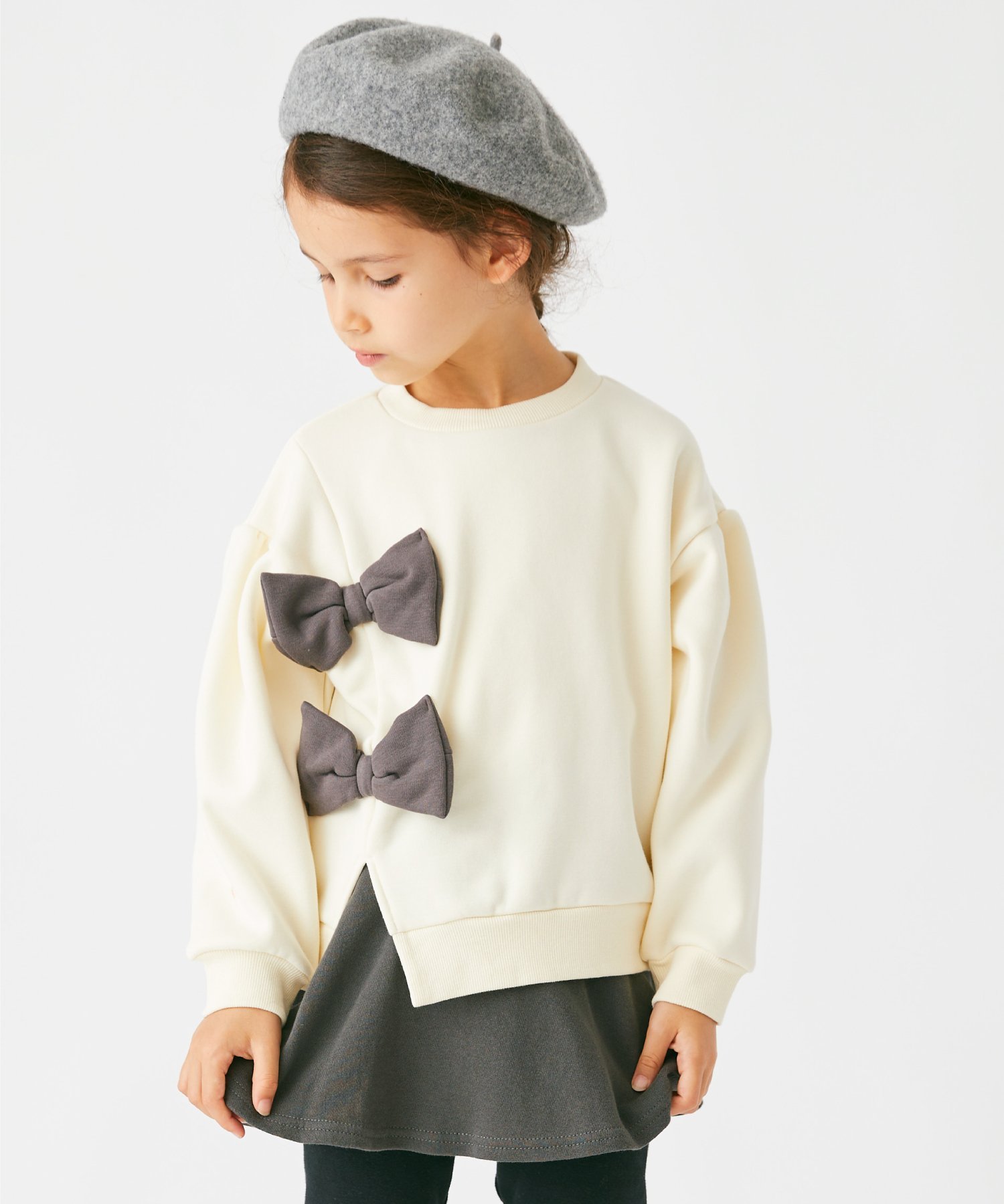 Топ на флисовой подкладке с лентой Ever Closet, ivory