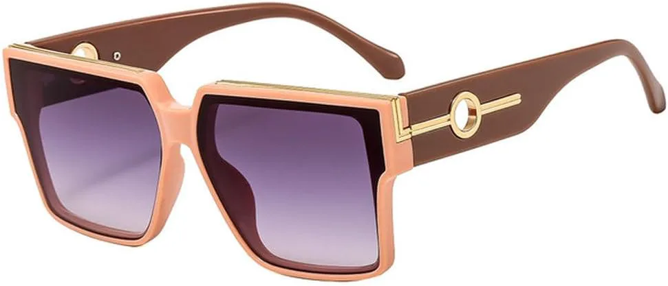 

Женские солнцезащитные очки в винтажном стиле с крупной оправой, мужские модные солнцезащитные очки класса люкс с защитой от УФ-излучения UV400 TVTBBVV, Pink