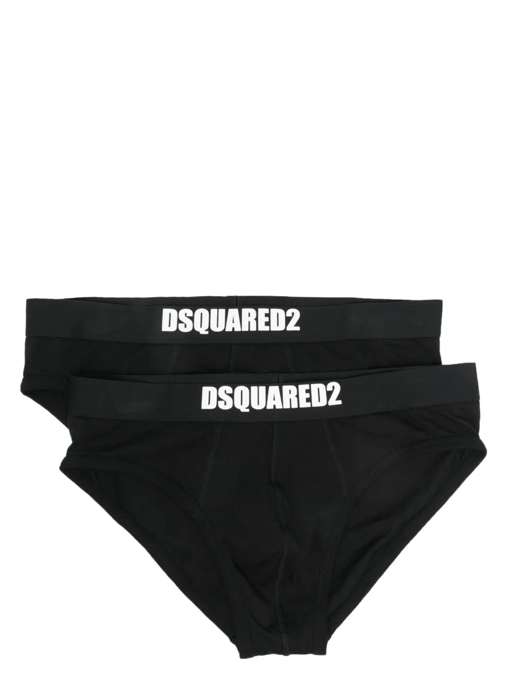 

Комплект из двух трусов-брифов с логотипом DSQUARED2, черный