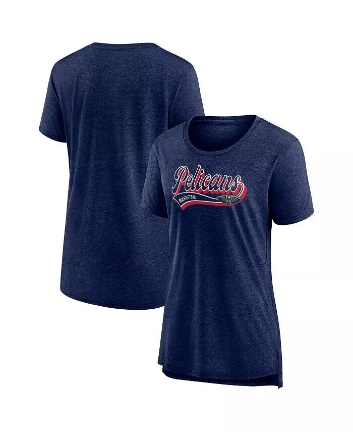 

Фирменная женская футболка темно-синего цвета New Orleans Pelicans League Leader Tri-Blend Fanatics, синий