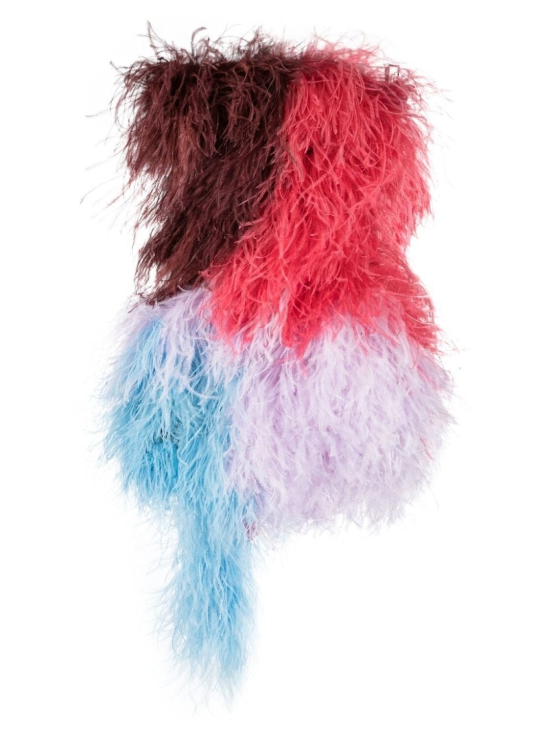 

The Attico платье мини Keri с перьями, розовый