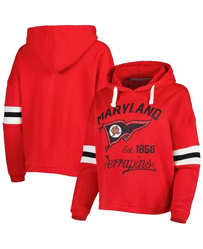 

Женский пуловер с капюшоном Red Maryland Terrapins Super Pennant Pressbox