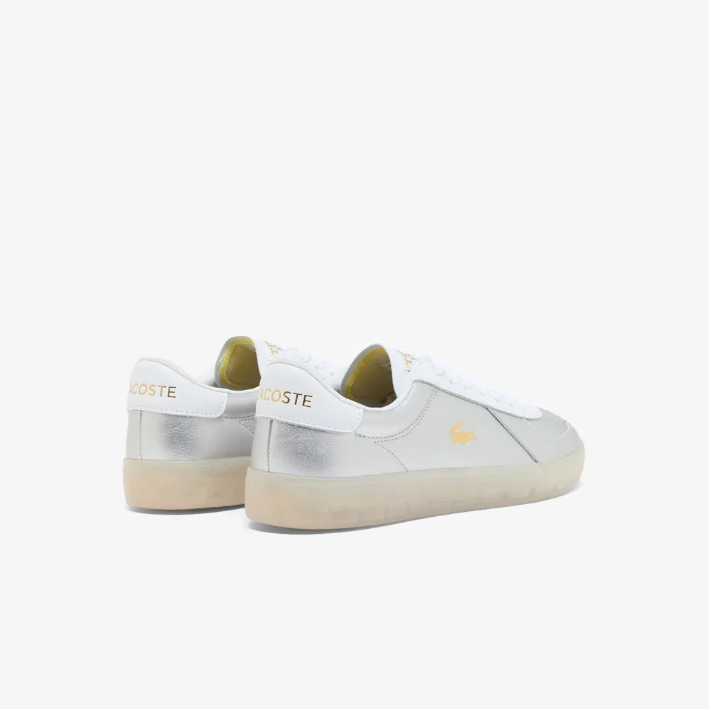 Мужские низкие кроссовки Baseshot Pro серебристо-белые от Lacoste — фото 3