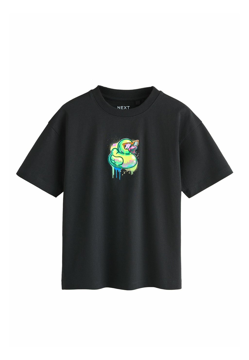 

Футболка с принтом SHORT SLEEVE GRAPHIC STANDARD Next, черный