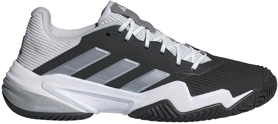 Мужские кроссовки Adidas Barricade 13, белый/черный/серый — фото 3