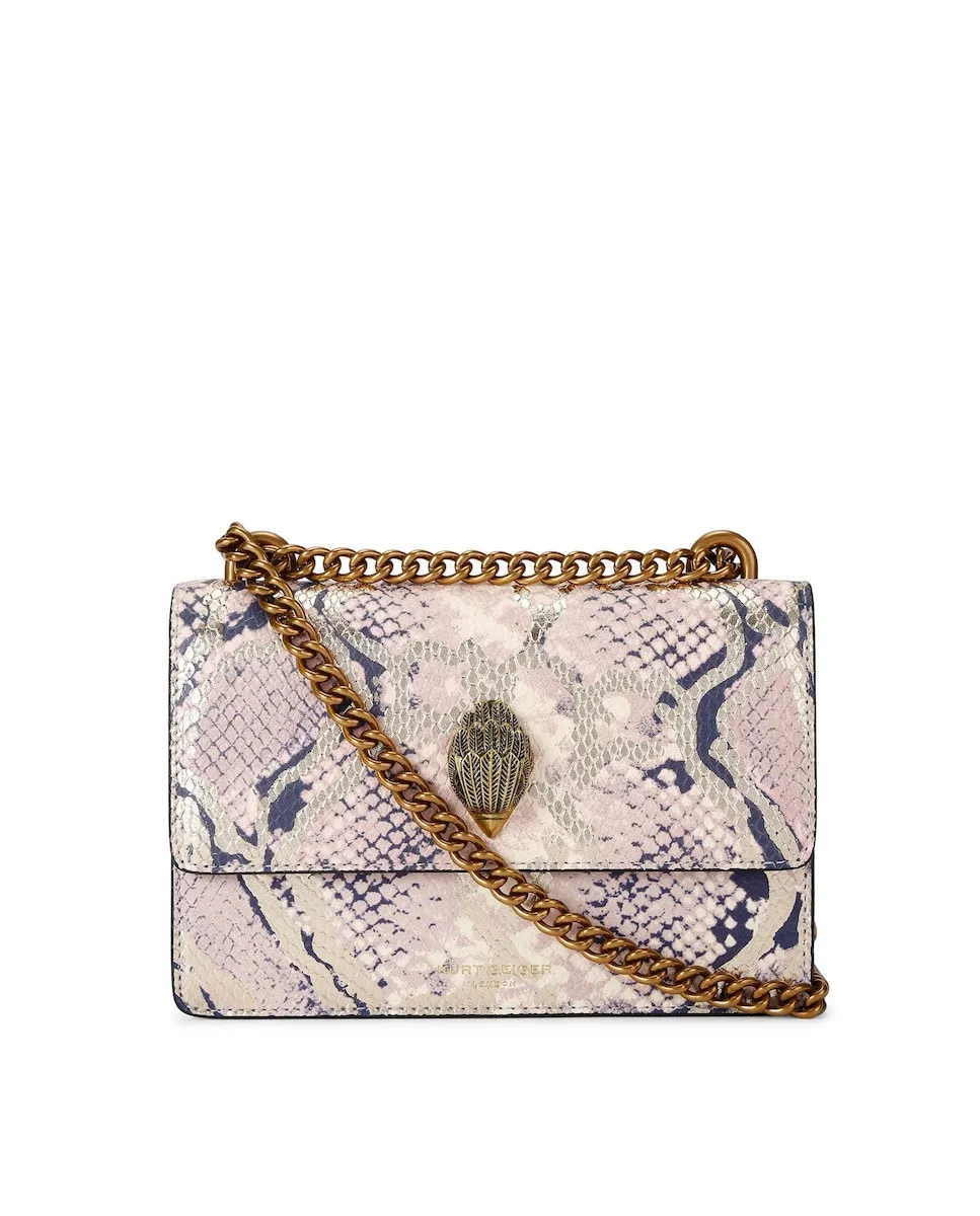 

Женская сумка через плечо с принтом под зебру и цепочкой на ручке Kurt Geiger, белый