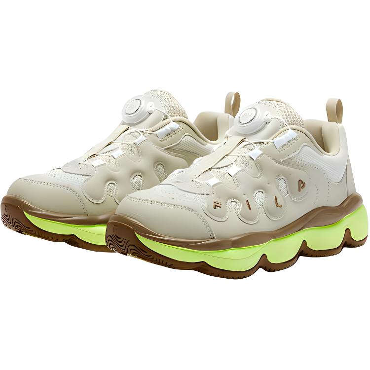 FILA KIDS Детские баскетбольные кроссовки низкие BOA устойчивые к истиранию Rebound цвет gloomy cloud gray birch silver — фото 4