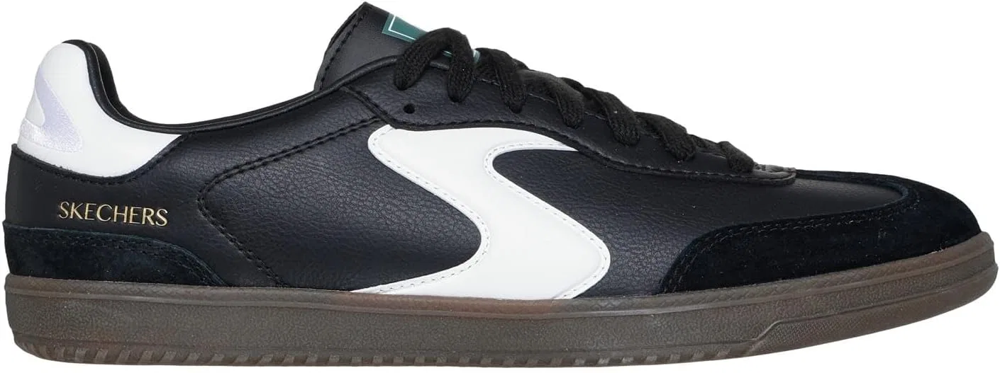 Мужские кроссовки Skechers Hotshot Pyke, Black Duraleather Suede White Trim — фото 4