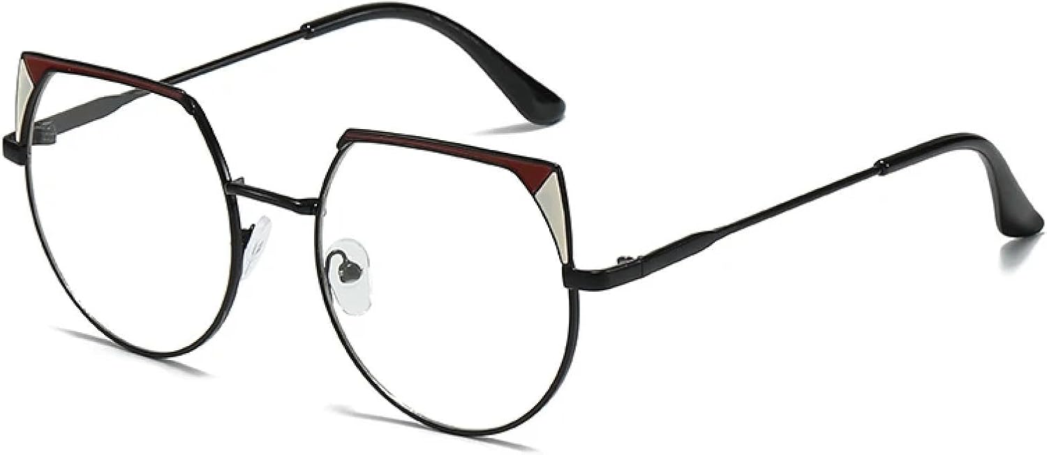 

Винтажные солнцезащитные очки для женщин и мужчин, модные металлические очки для путешествий и вождения, женские очки с защитой от УФ-излучения UV400 TKKTLLT, Black Clear