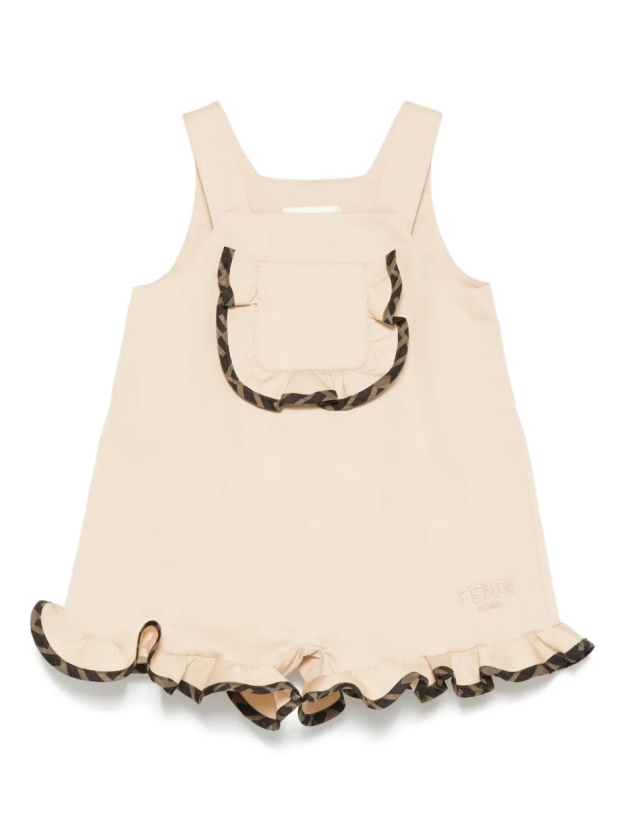 

Комбинезон с вышитым логотипом Fendi Kids, нейтральный