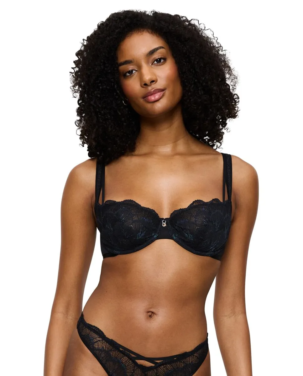 

Бюстгальтер балконет с косточками для большой груди Triumph, черный