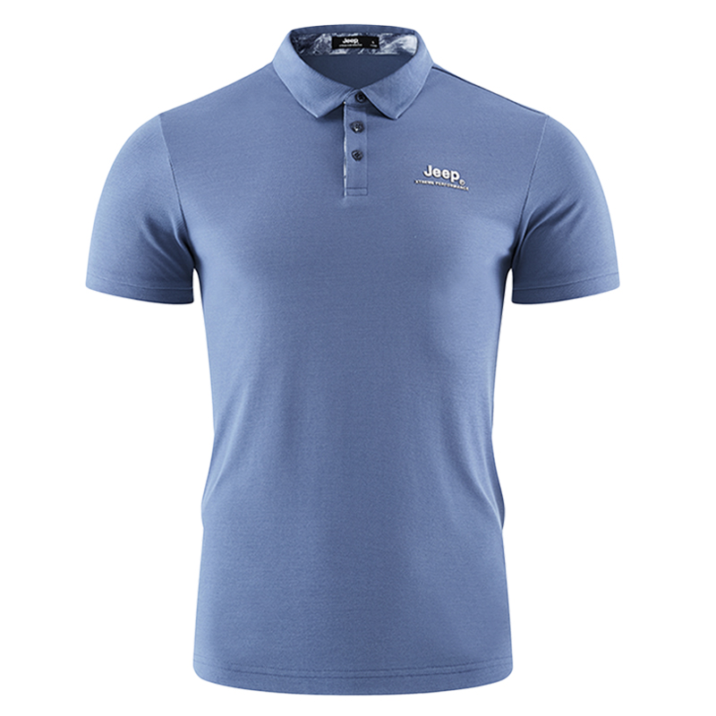 

Мужская поло Jeep, серо-голубой, Синий, Мужская поло Jeep, серо-голубой