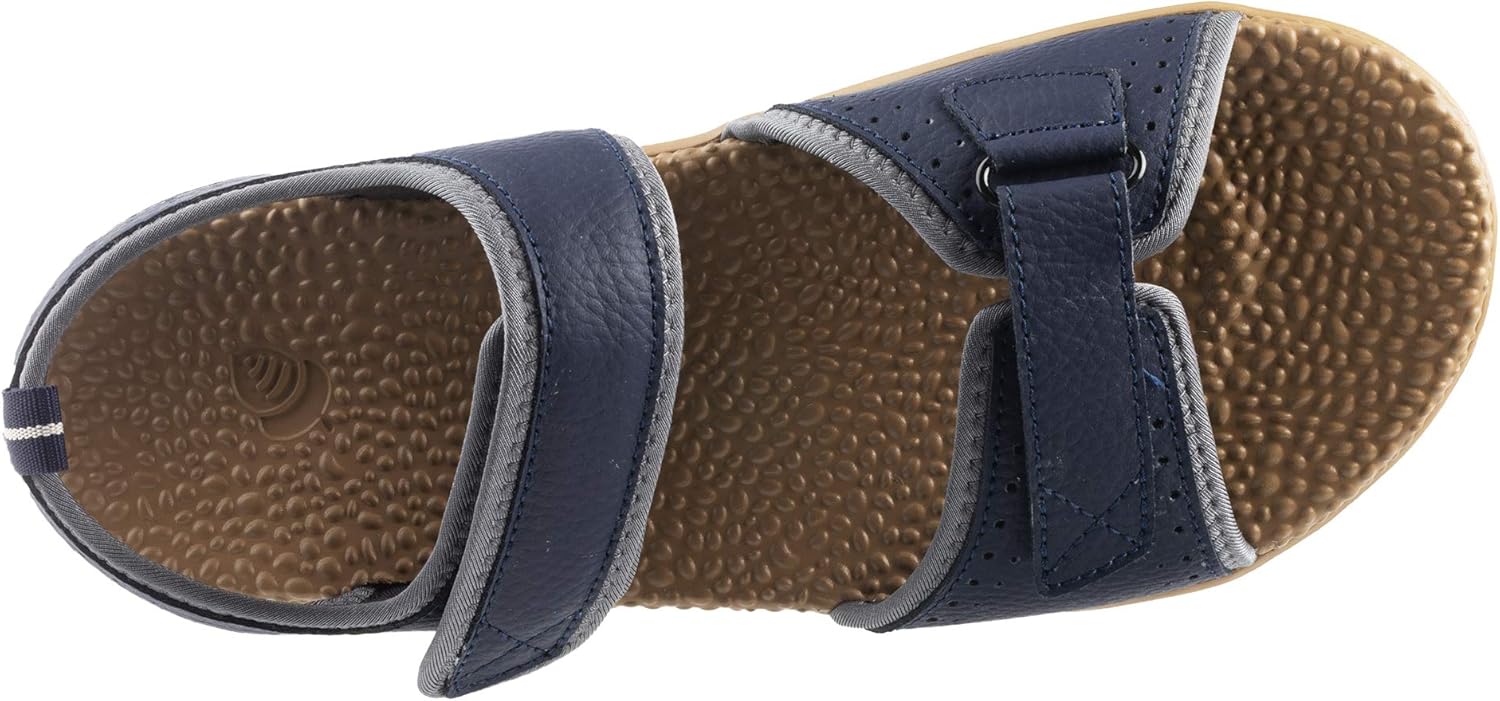 Мужские сандалии Acorn Everywear Grafton, легкие с амортизирующей стелькой и мягкими регулируемыми кожаными ремешками, синий — фото 3