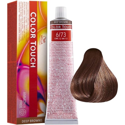 

Number 6/73 Демиперманент Color Touch Ct 6/73 Темно-русый коричневый золотой 60 мл, Wella