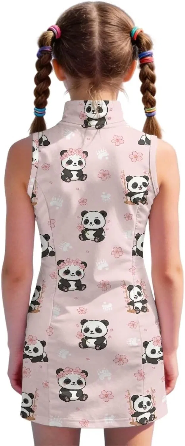 Платье для тенниса и гольфа Boatee с принтом Cute Panda Print — фото 2