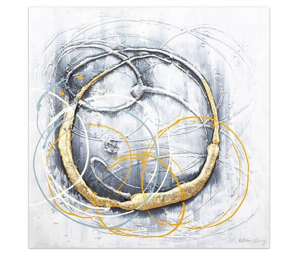 

Акриловая картина ручной работы KUNSTLOFT Golden Union цвет gold/grau