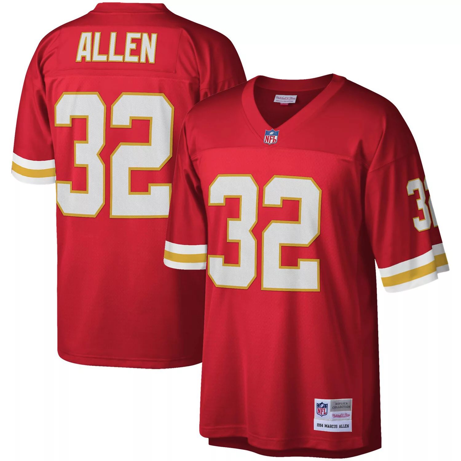 

Мужская футболка Mitchell & Ness Marcus Allen Red Kansas City Chiefs 1994 Legacy Replica Джерси