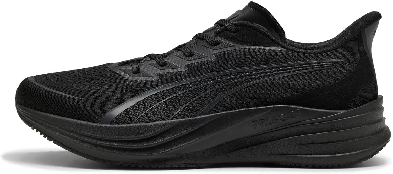 Кроссовки для бега по улицам PUMA Unisex Darter Pro 2, Puma Black, Flat, Dark Grey — фото 3