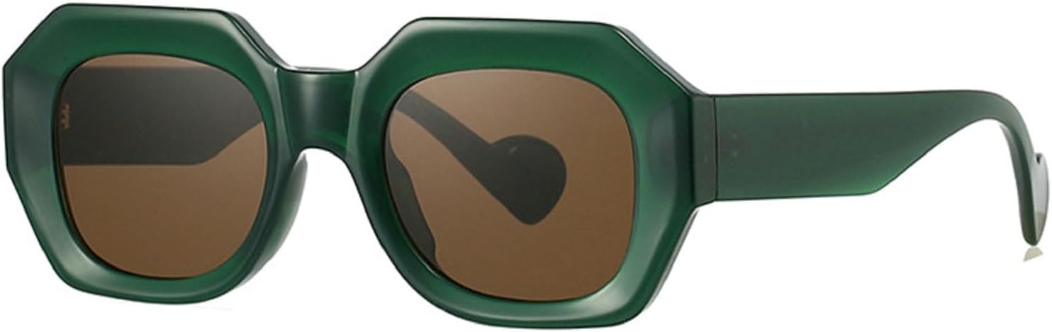 

Роскошные квадратные солнцезащитные очки для женщин и мужчин, винтажные женские солнцезащитные очки в большой оправе с защитой от УФ-излучения UV400, черные mincl, Green