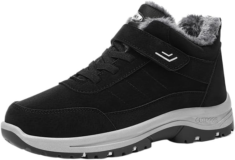 

Мужские термоботинки FmShi: Ветрозащитные, всесезонные ботинки до щиколотки, черный