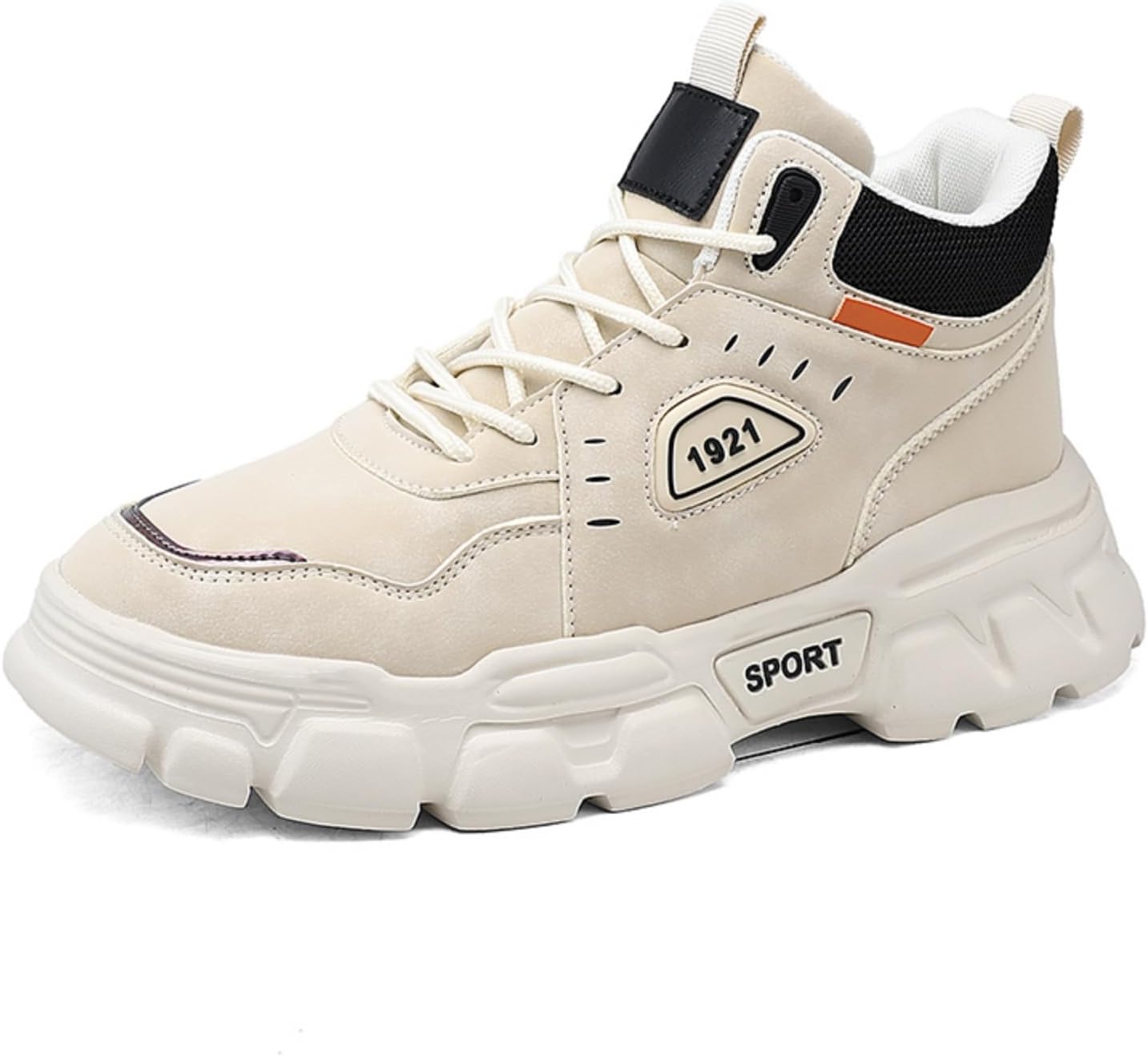 

Мужские высокие кроссовки белого и зеленого цвета с массивной подошвой, стильные ретро-спортивные туфли с яркими акцентами Aokisx