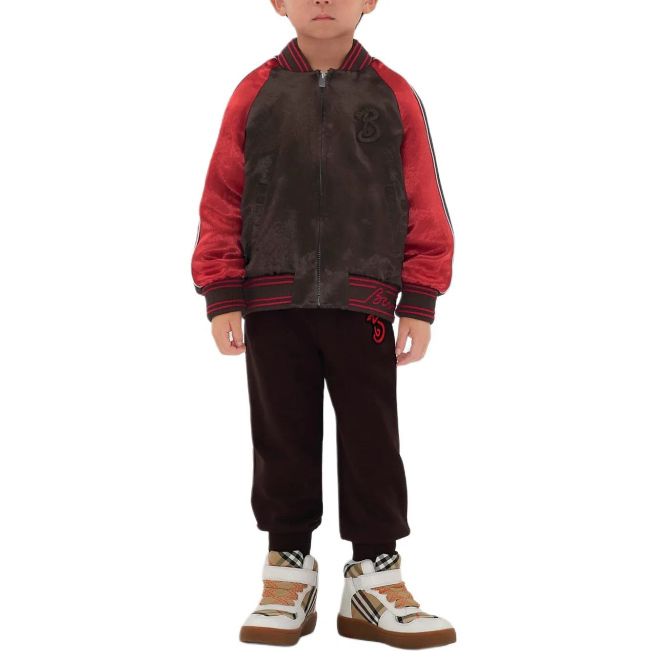 Куртка SS25 New Year Blessing Dark Brown Kids' Burberry — фото 4