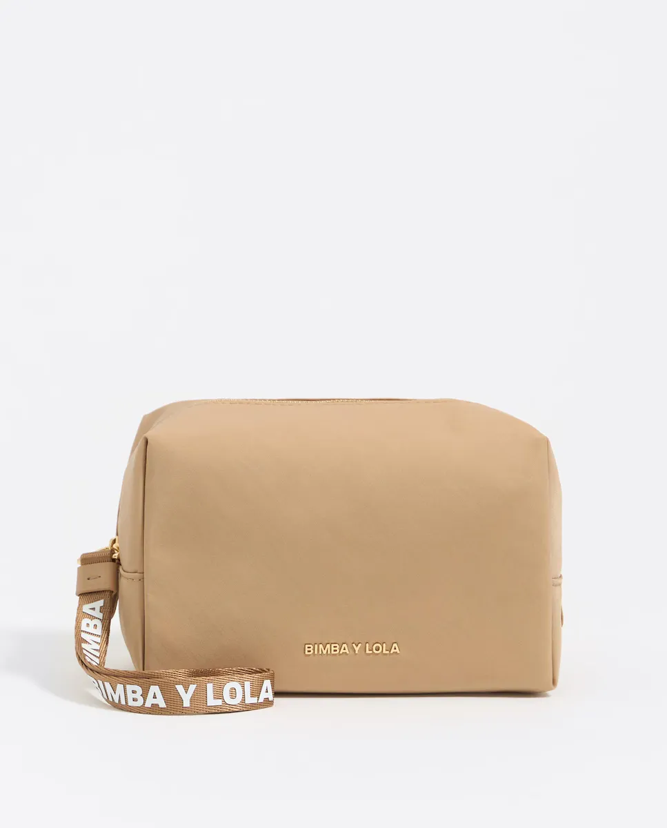 

Женская косметичка из нейлона среднего размера Bimba y Lola, цвет Camel