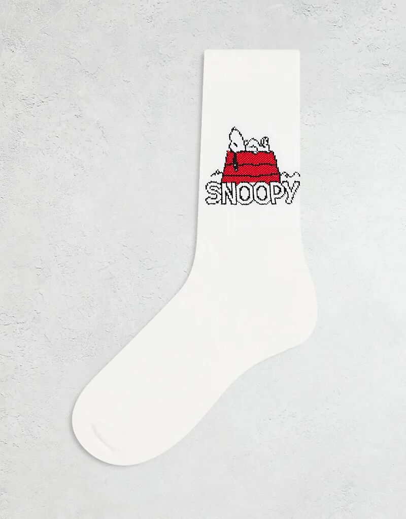 

Носки с рисунком спящего Снупи белого цвета ASOS DESIGN