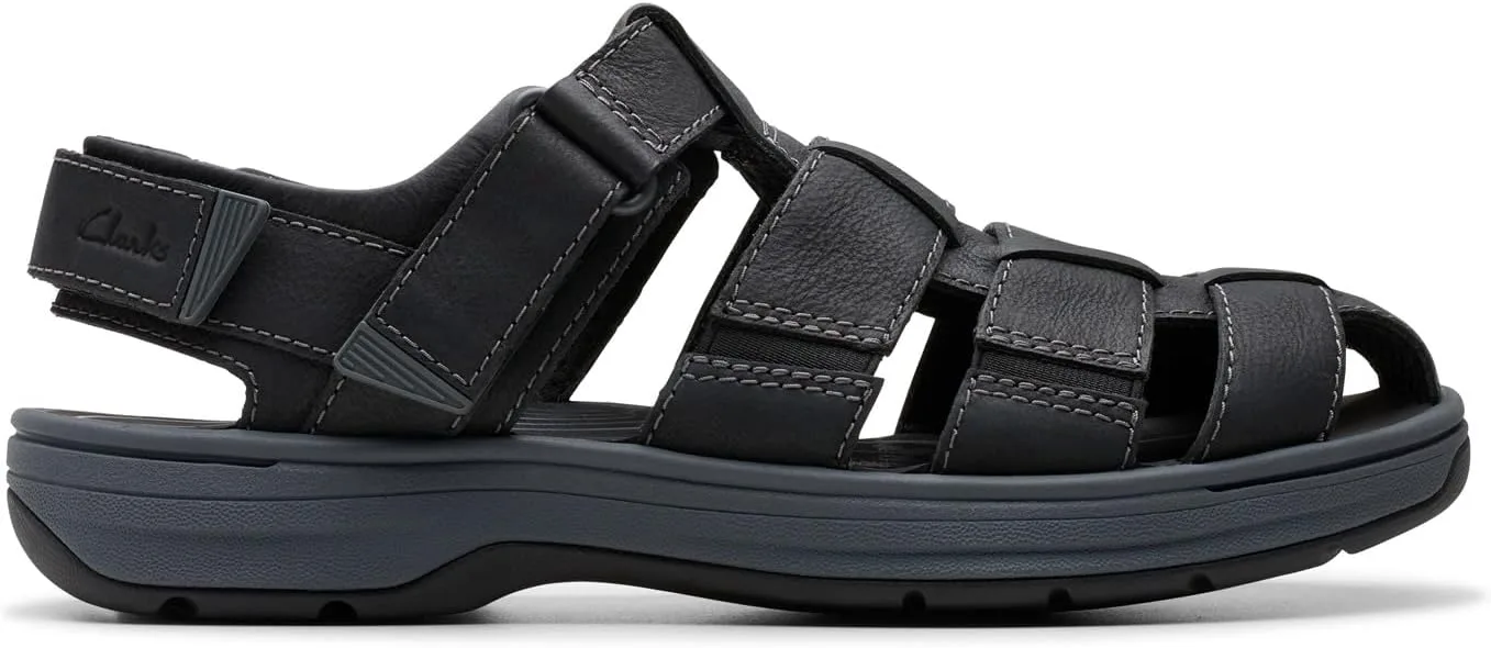 Шлепанцы Clarks mens Saltway Cove, черный — фото 4