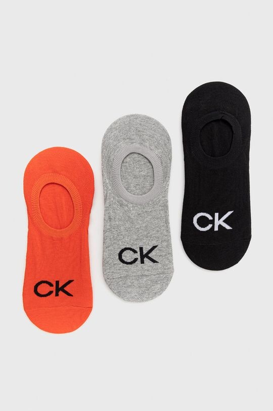 

Носки (3 пары) Calvin Klein, красный