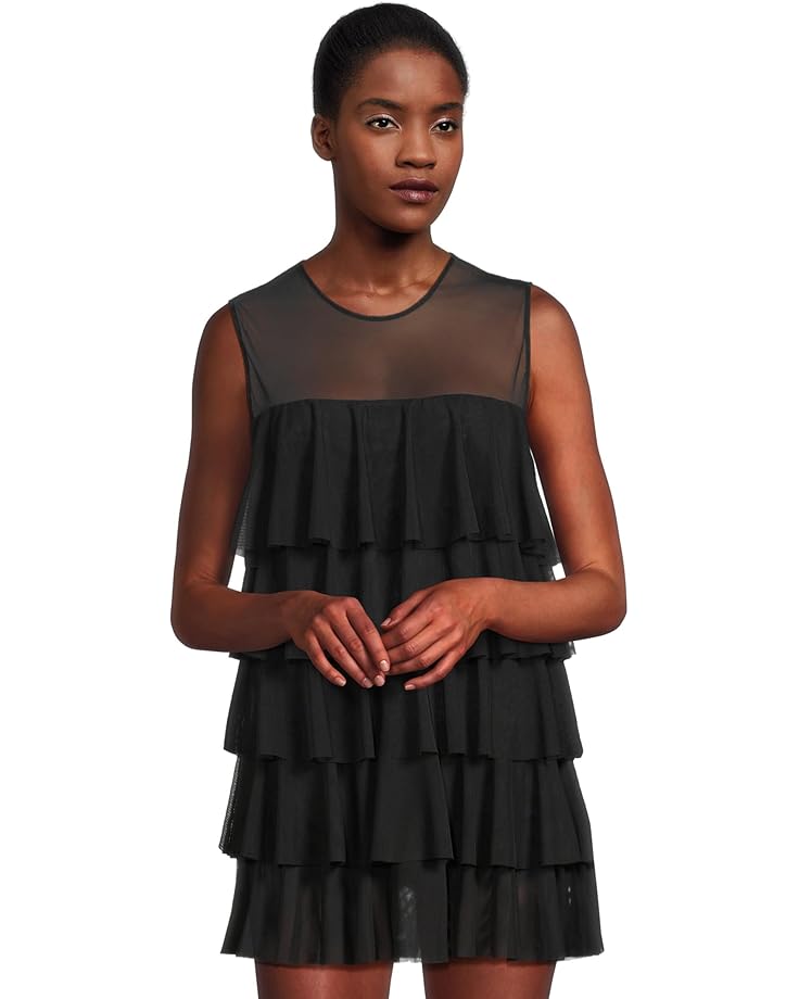 

Платье Norma Kamali Sleeveless Tiered Ruffle Pickleball Dress, черный