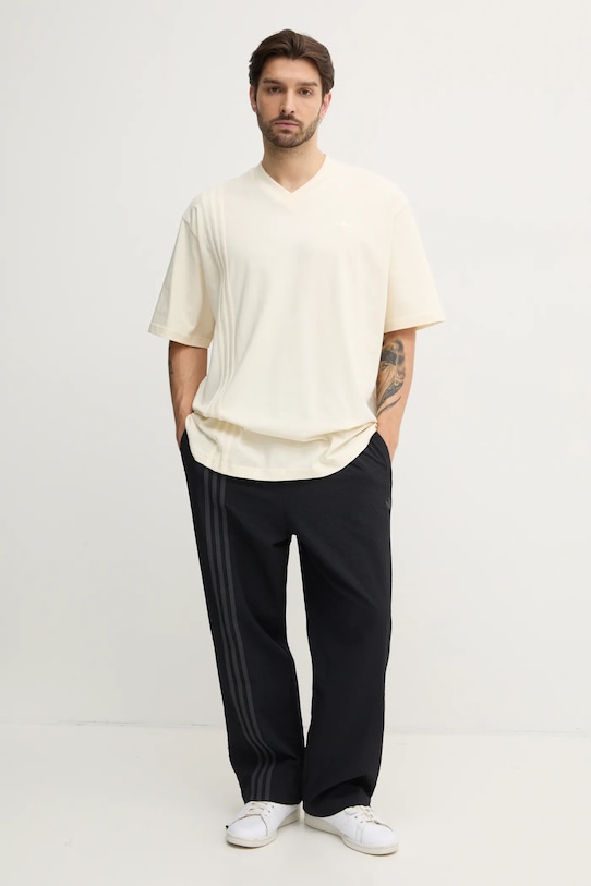 Хлопковая футболка FRONT ST TEE Adidas Originals, бежевый — фото 2