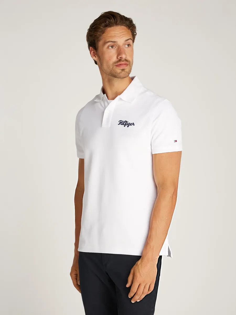 

Рубашка-поло Tommy Hilfiger "HILFIGER CHAINSTITCH REG POLO", белый