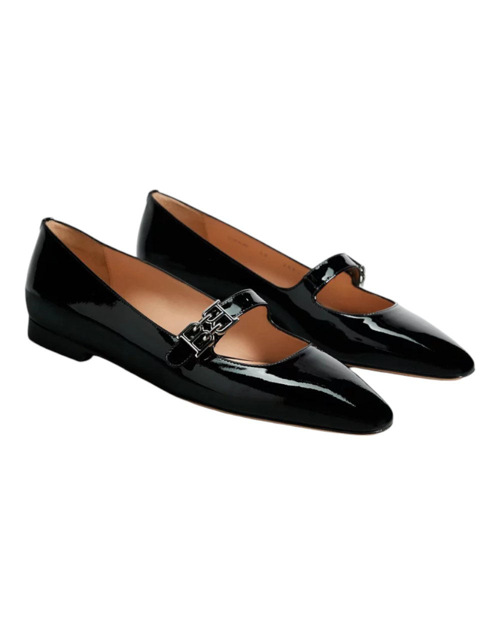 Bally Elis 6303067 женские черные туфли из лакированной телячьей кожи на плоской подошве — фото 2