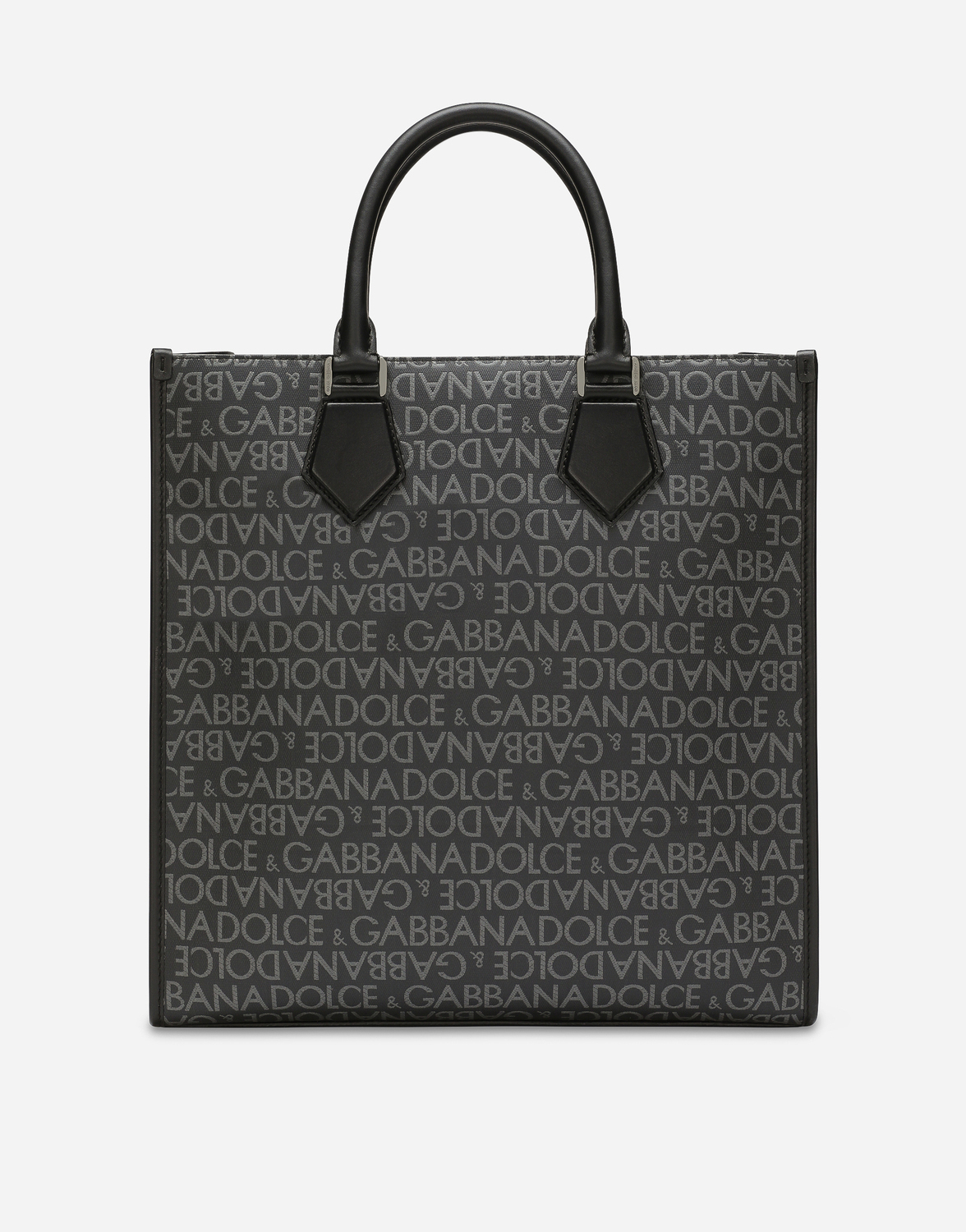 Шопер среднего размера из жаккарда с покрытием Dolce & Gabbana, принт — фото 4