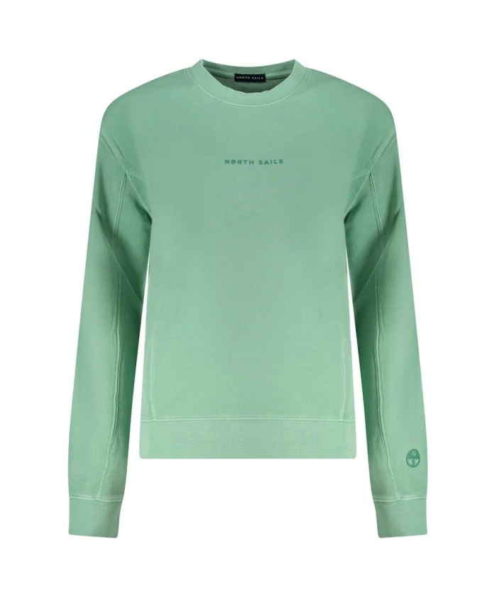 

Толстовка с тисненым логотипом и круглым вырезом. North Sails, зеленый