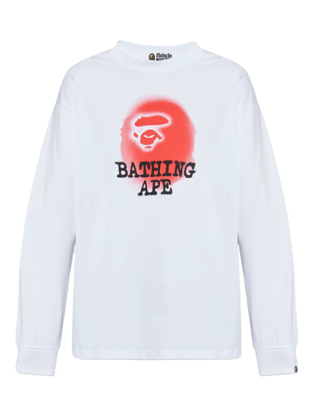

Джемпер с длинными рукавами и принтом-спреем A BATHING APE, белый