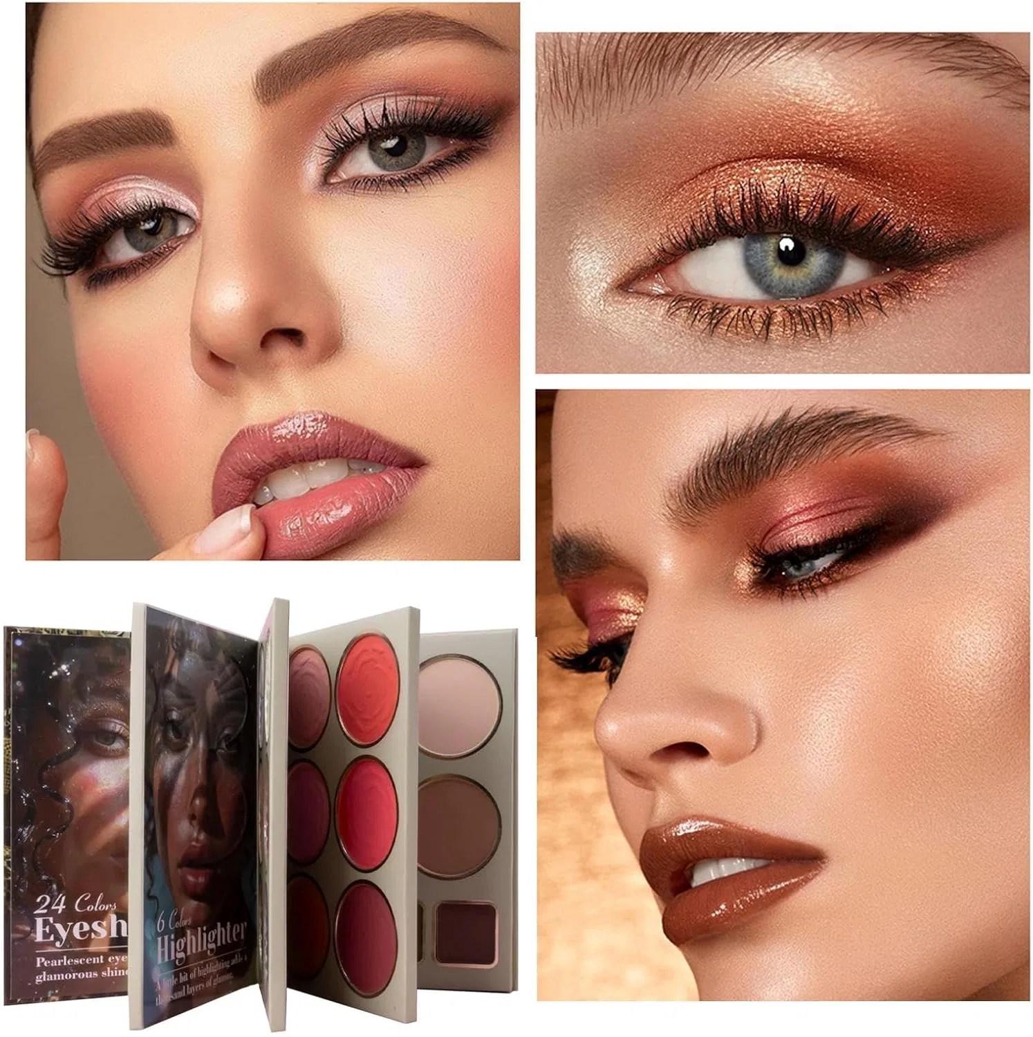 Палетка теней Makeup Book Palette матовая и шиммерная Generic — фото 4