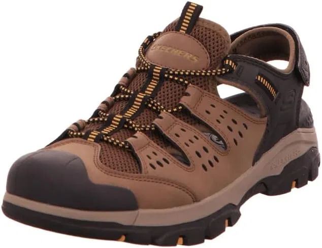 Мужские сандалии Skechers Tresmen Menard, Brown Black Synthetic Mesh