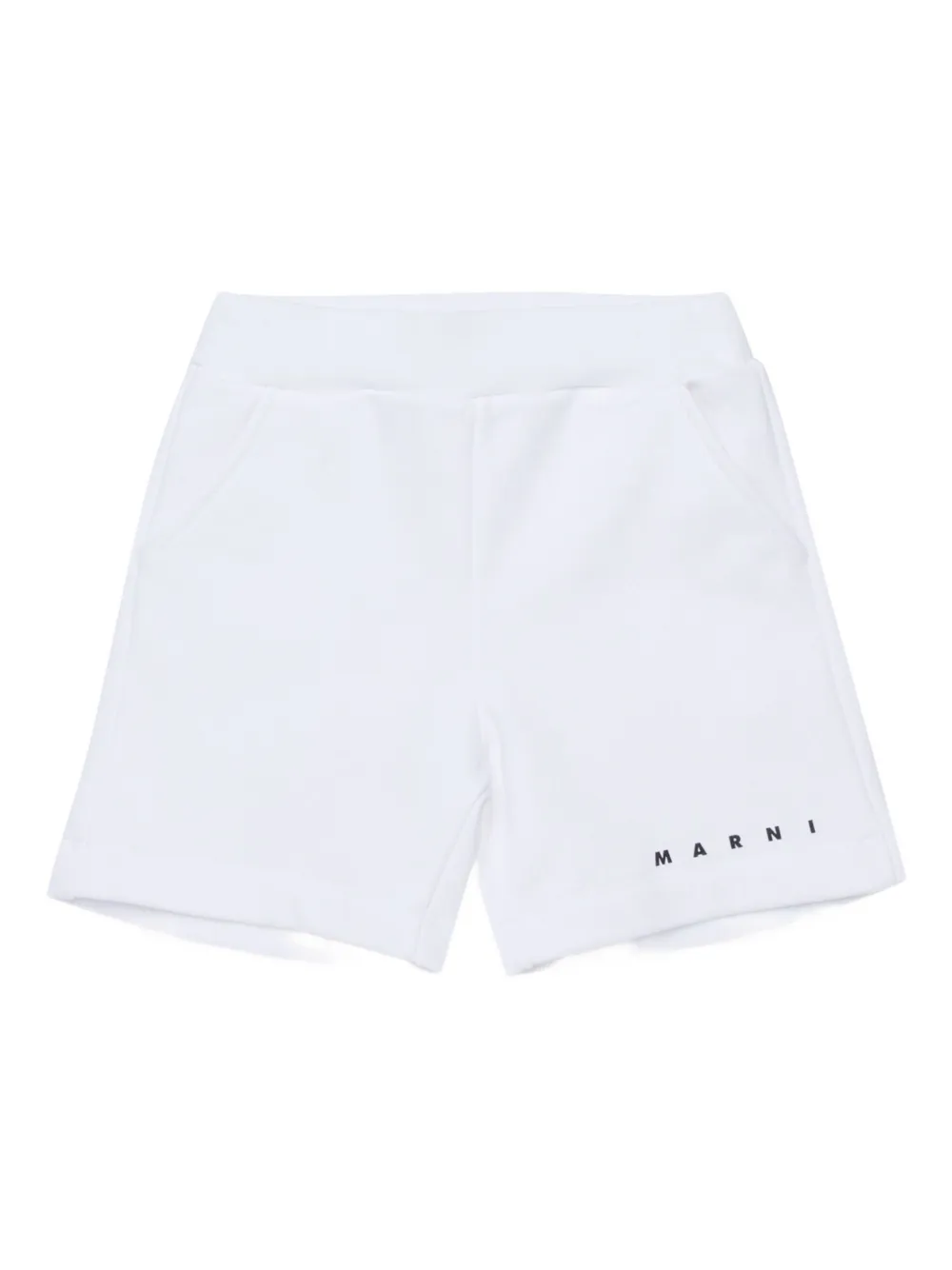 

Шорты с карманами и логотипом Marni Kids, белый