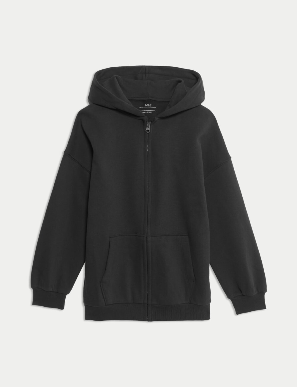 

Толстовка с капюшоном из хлопка Marks & Spencer, черный