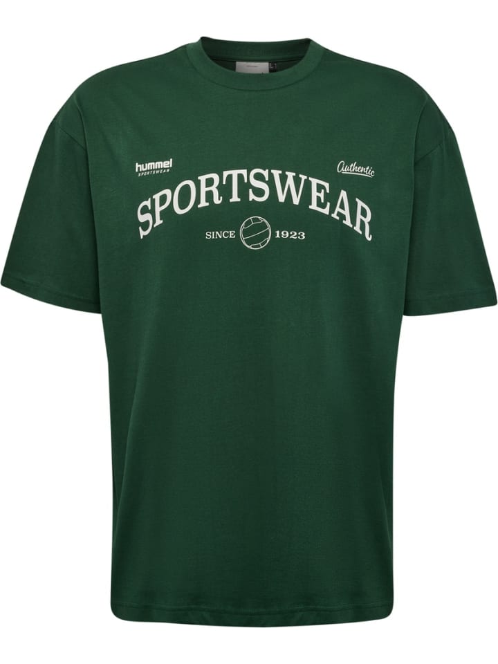 

Футболка "Свободная футболка S/S Club Sportswear" зеленого цвета Hummel