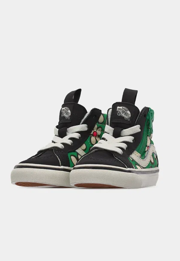 Кроссовки высокие Vans Sk8 hi reissue side zip, ярко-зеленый — фото 3