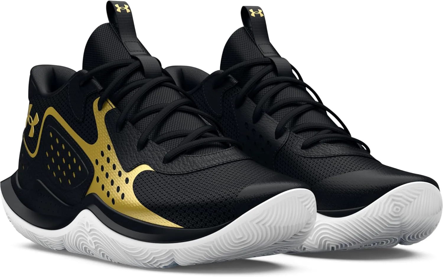 Баскетбольные кроссовки Under Armour Men's Ua Jet '23, черный/металлик золотой — фото 4
