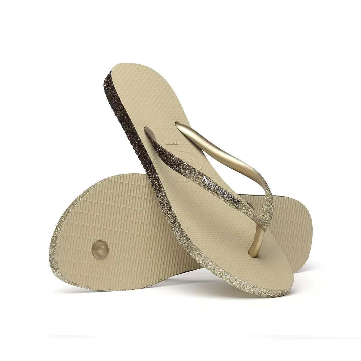 Женские шлепанцы Slim Sparkle II Havaianas, золотой — фото 2