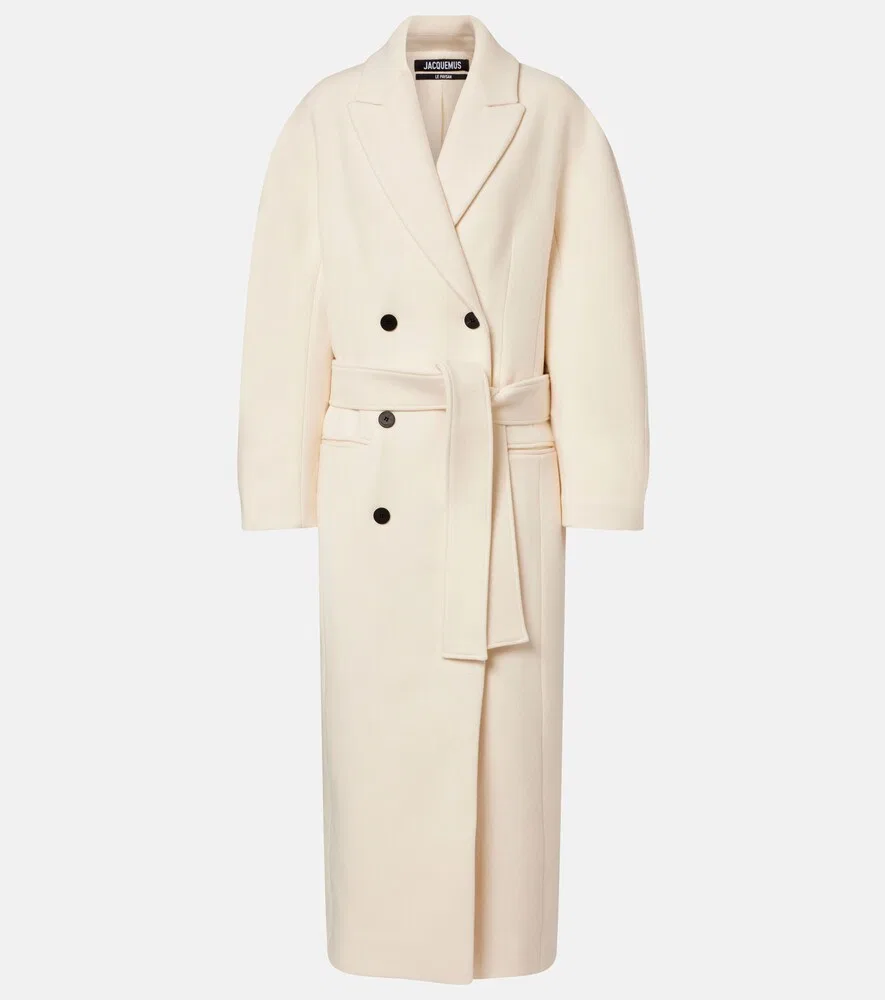 Мужское пальто из натуральной шерсти Jacquemus, белый