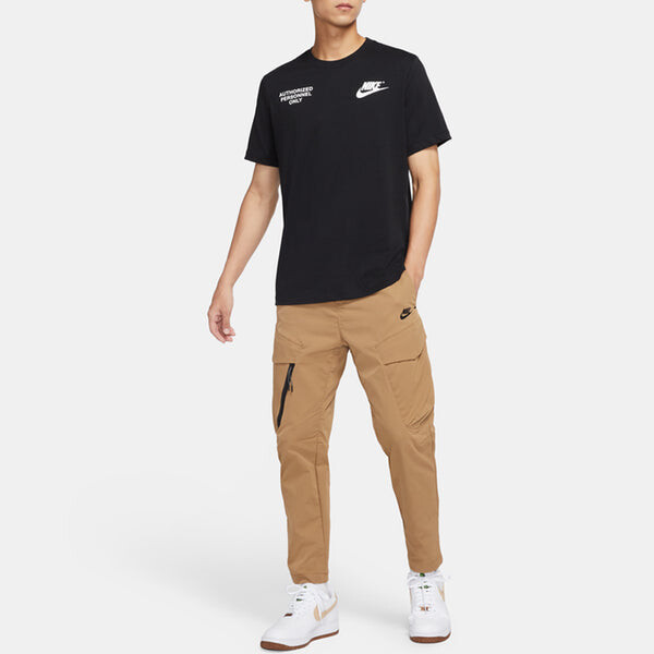 Футболка Nike SS22 Logo Printing Round Neck Short Sleeve Black, черный — фото 3